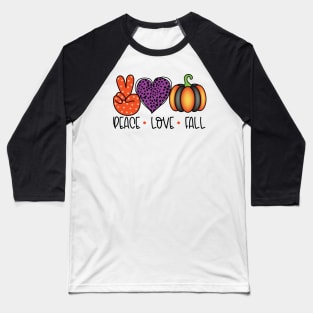 Peace Love Fall Baseball T-Shirt